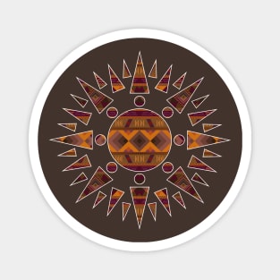 Native American pattern design Earth colours Inside a Sun Magnet